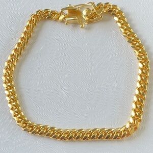 Gold over 925 Sterling Silver Chain Bracelet..7.5”..NWOT
